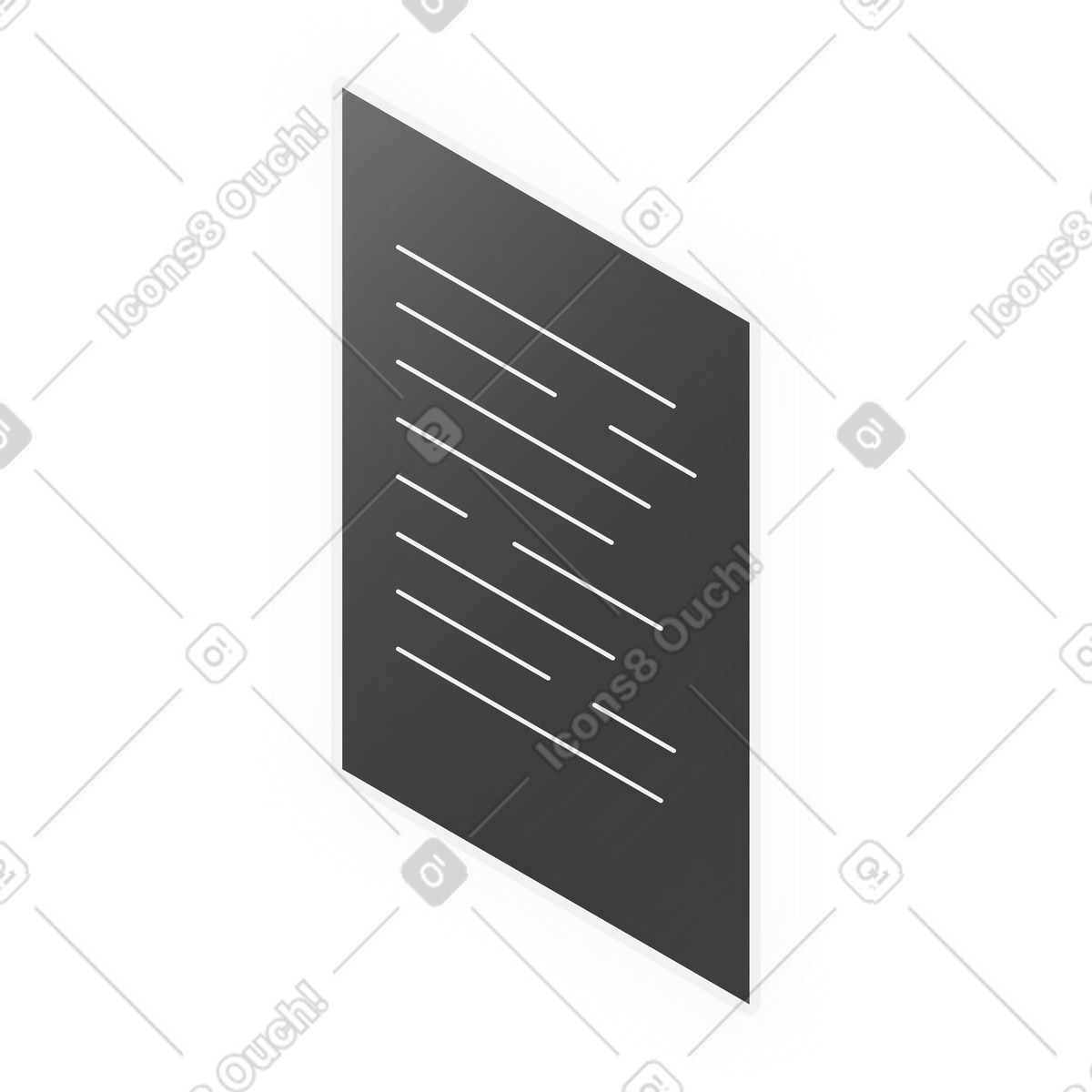 Illustration Feuille de document dans le style Inverse à télécharger aux formats PNG, SVG