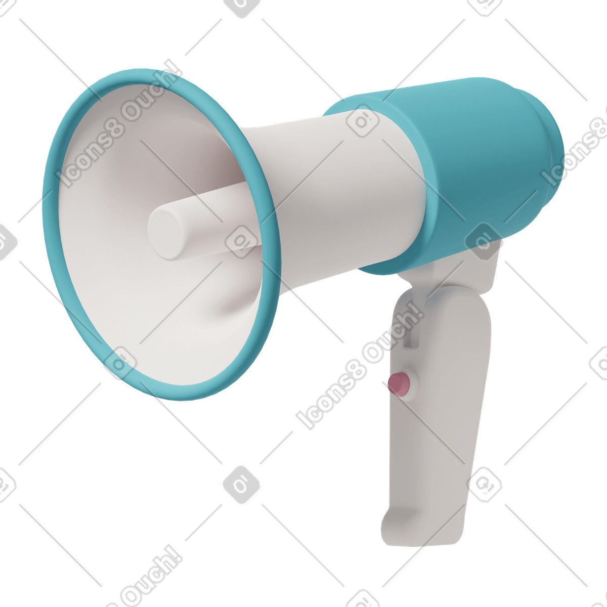 3D Casual life スタイルの Megaphone のイラストをPNG、SVG形式でダウンロード