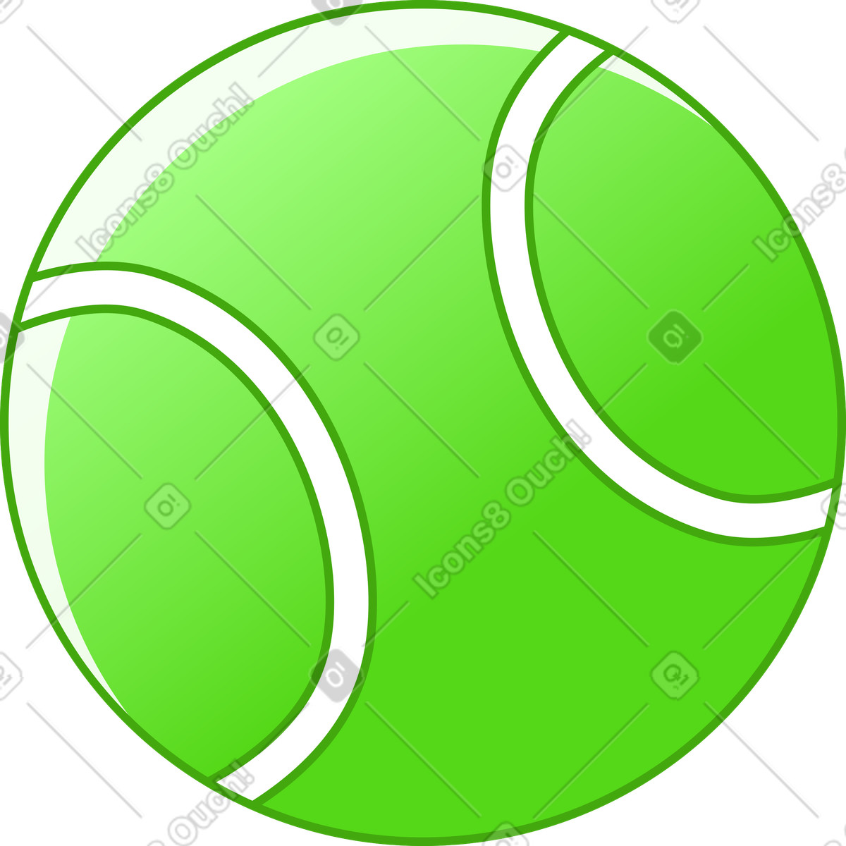 Illustration Balle de tennis dans le style Rainbow à télécharger aux formats PNG, SVG