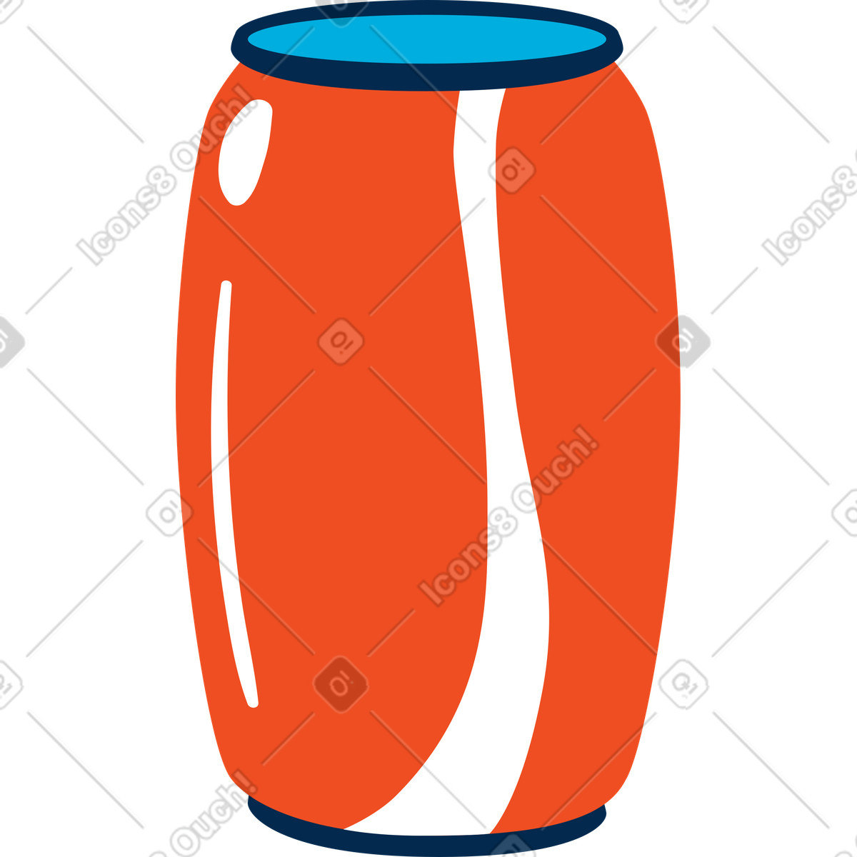 Lattina di cola illustrazione in stile Flame scarica in PNG, SVG