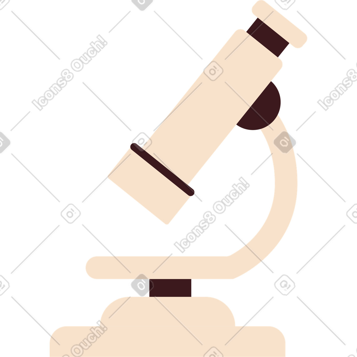 Microscope illustration in Folks style download in PNG, SVG