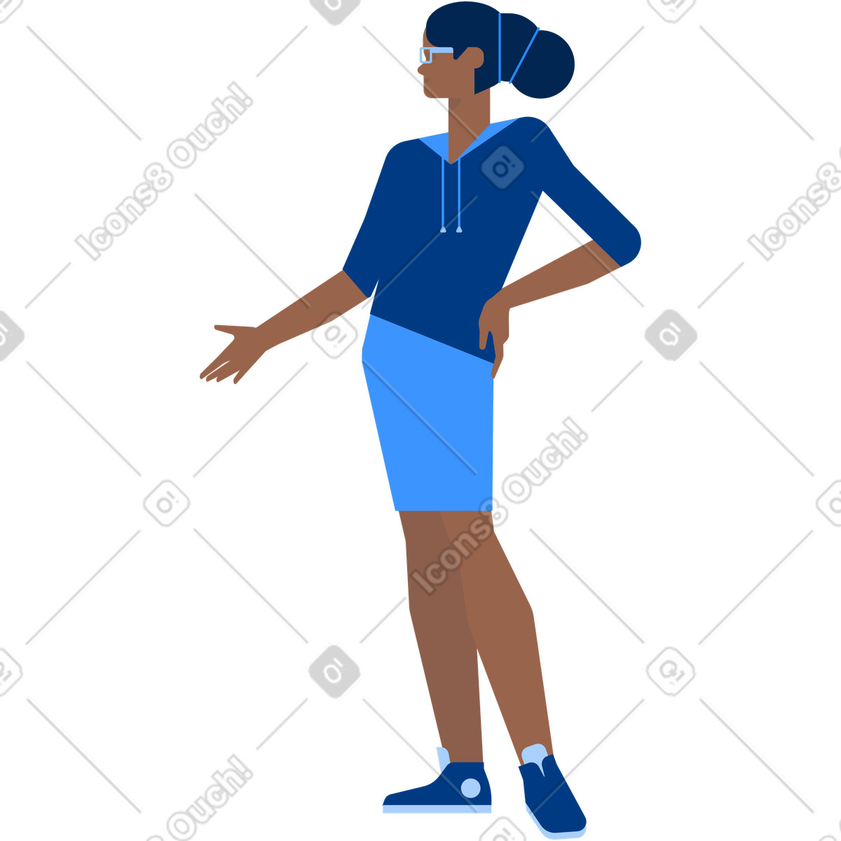 Imprenditrice illustrazione in stile Urban scarica in PNG, SVG