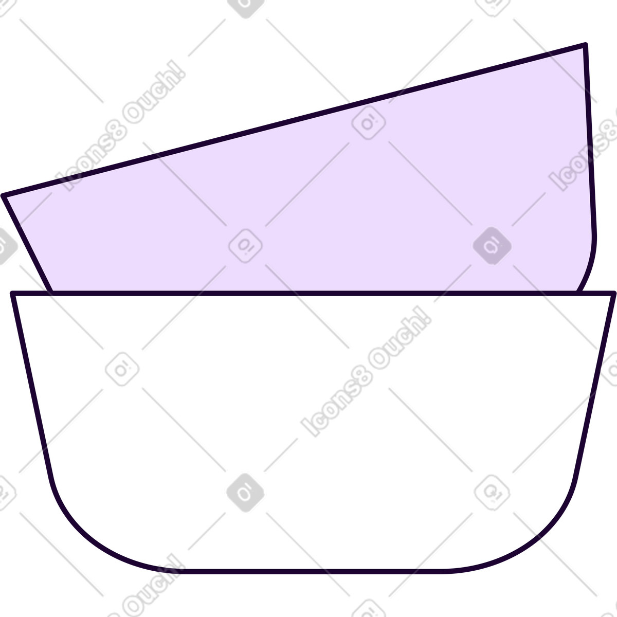 Ilustración Dos tazones en estilo Martina a descargar en PNG y SVG