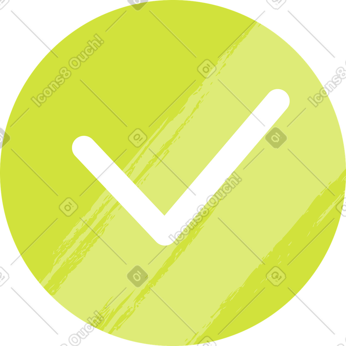 Ilustração de Marca verificação em no estilo Juicy para baixar em PNG, SVG