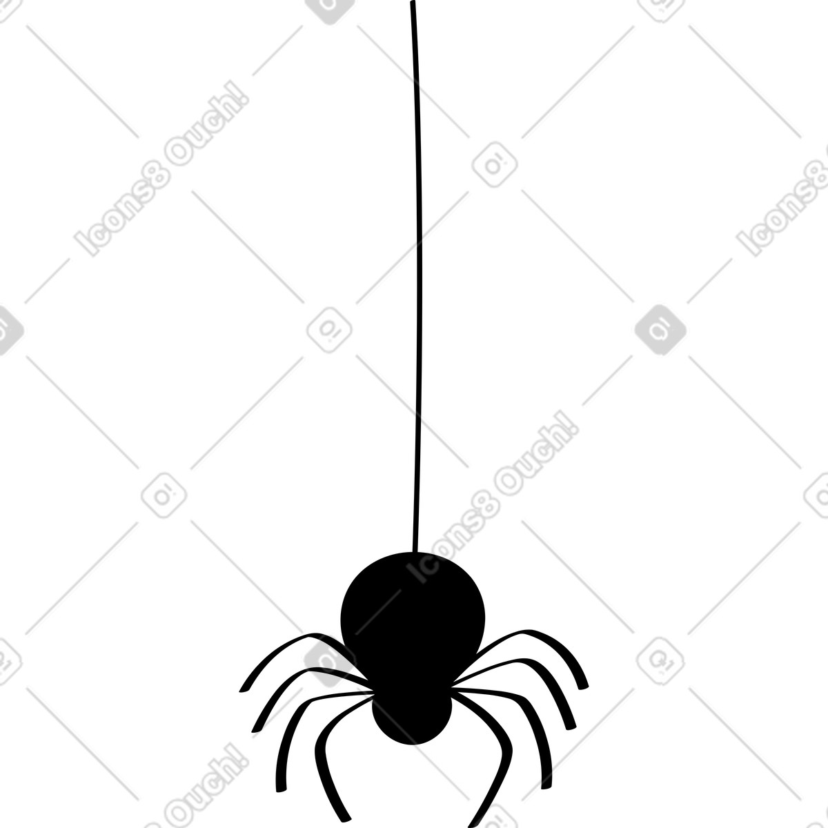 Spinne-Illustration im Looney-Stil als Download in PNG, SVG