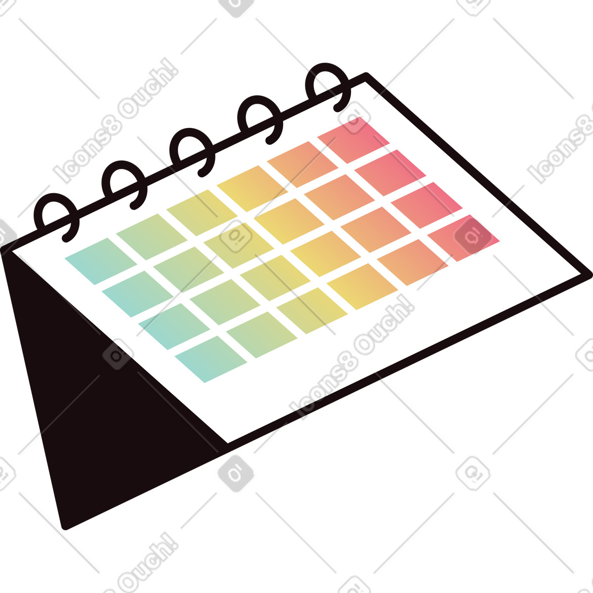 Calendario illustrazione in stile Delight scarica in PNG, SVG