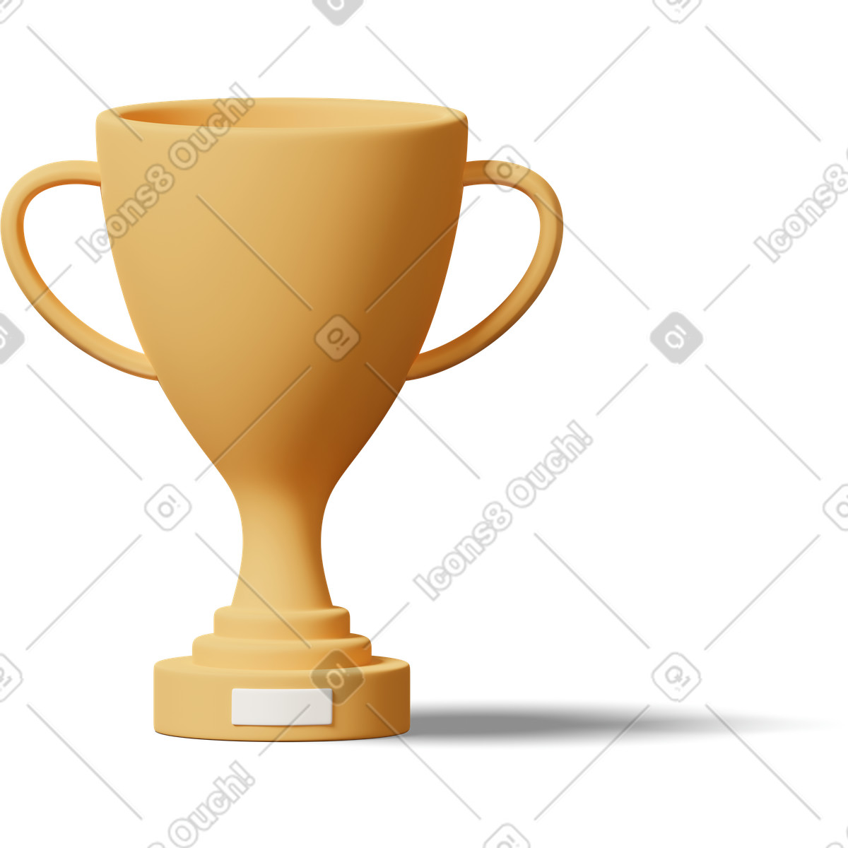Иллюстрация Gold trophy в стиле 3D Casual life — скачать в форматах PNG, SVG