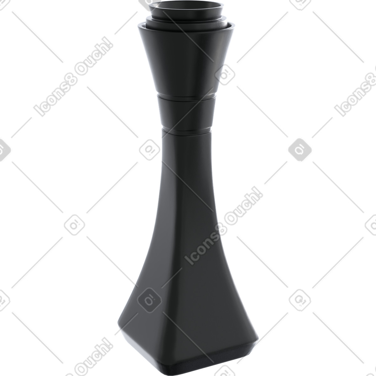 3D Pro 스타일의 Tactical market positioning with black queen chess piece 일러스트레이션 PNG, SVG 다운로드