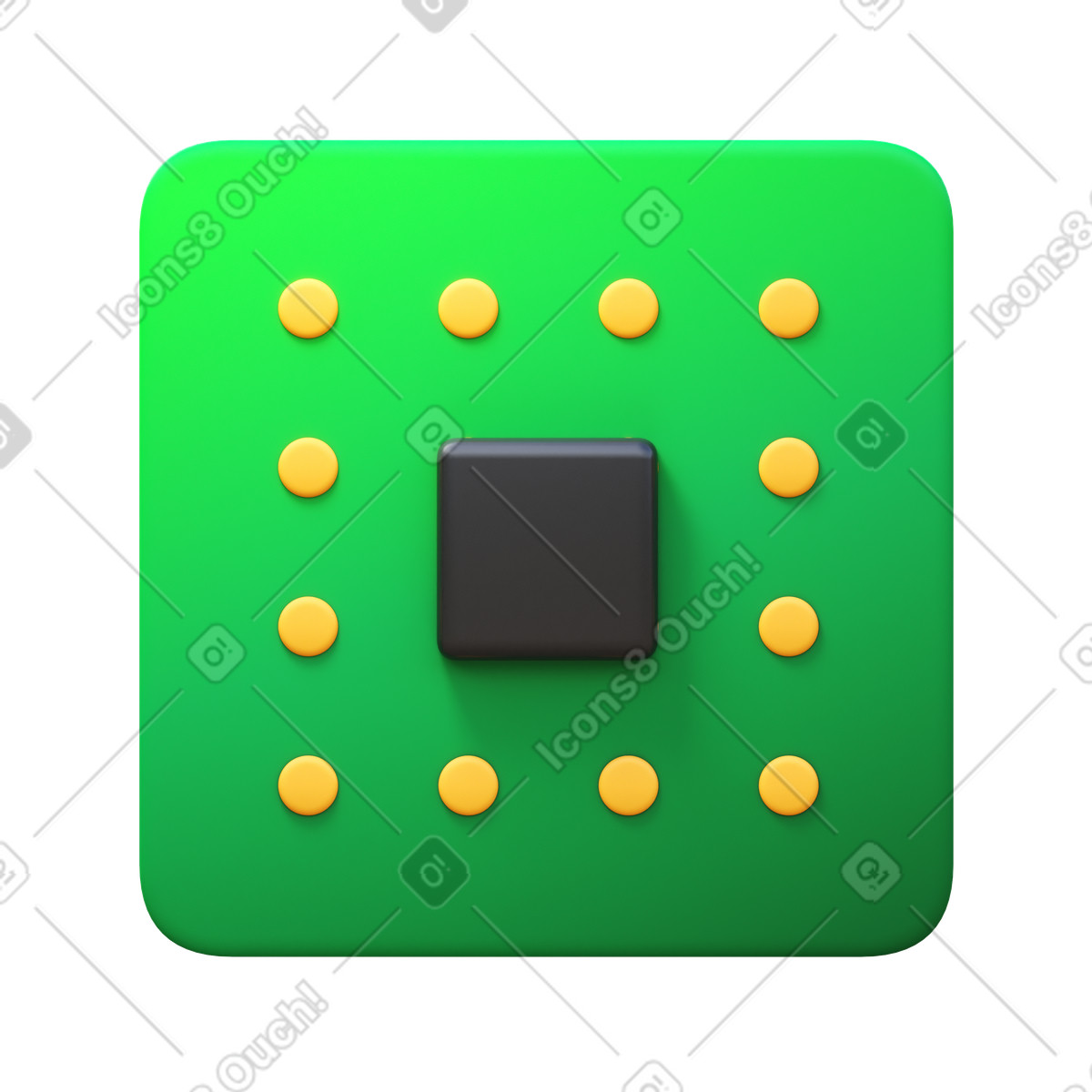 下载 3D Fluency 风格的 Microchip 插画，支持 PNG、SVG 格式