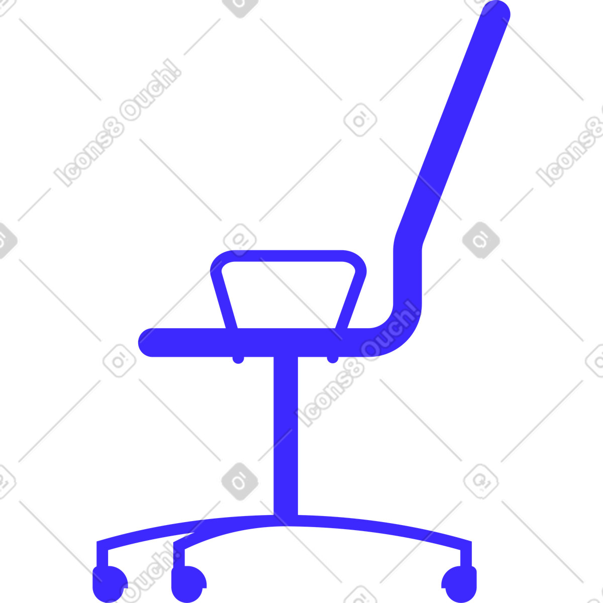 Office chair illustration in Worky style download in PNG, SVG