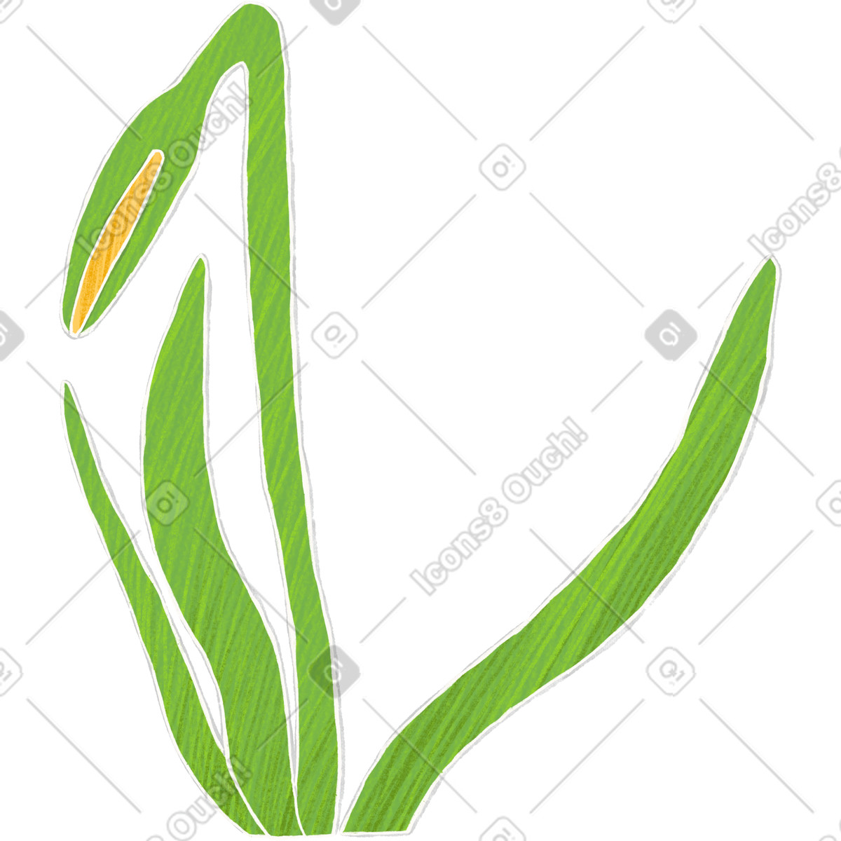 Illustration Fleur de jonquille en bouton dans le style Crafty à télécharger aux formats PNG, SVG