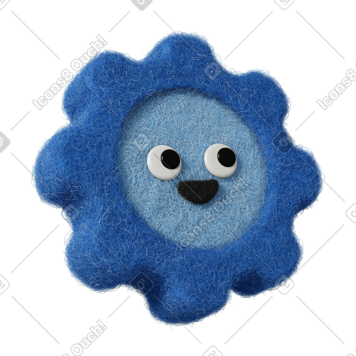 Ilustração de Cute cogwheel em no estilo Fuzzy para baixar em PNG, SVG
