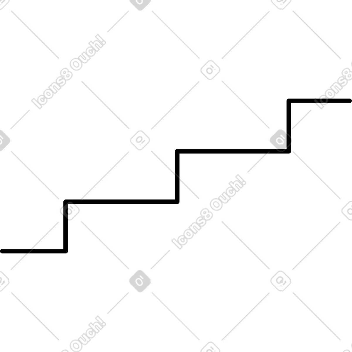 Stairs silhouette ascending toward bright light through narrow rectangular opening-Illustration im Notion Line Art-Stil als Download in PNG, SVG