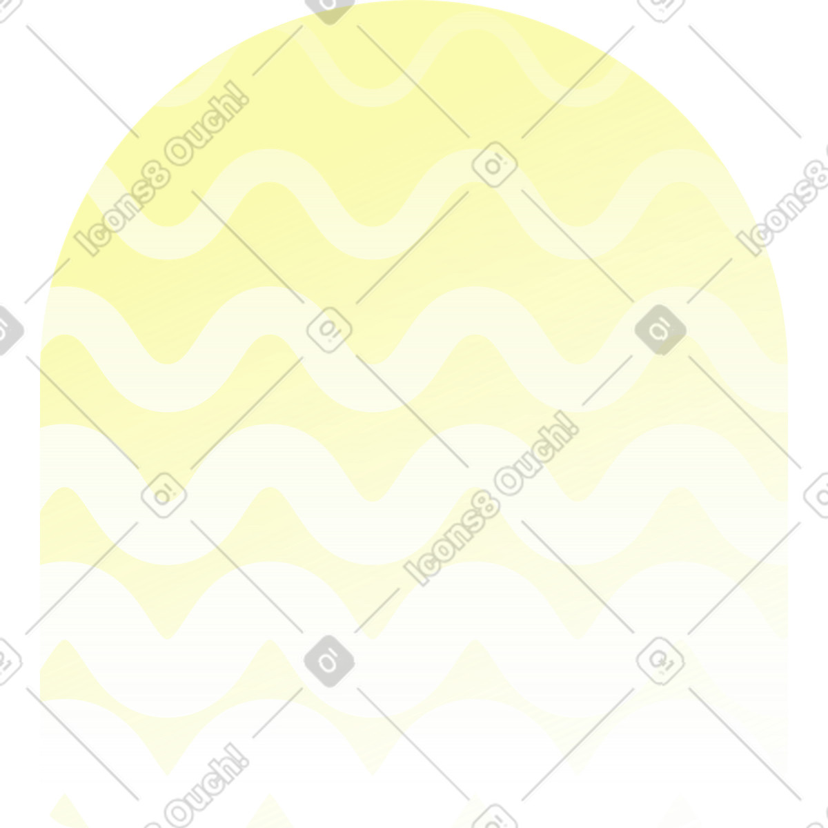 Illustration Arc dégradé jaune avec courbes dans le style Fizzy à télécharger aux formats PNG, SVG