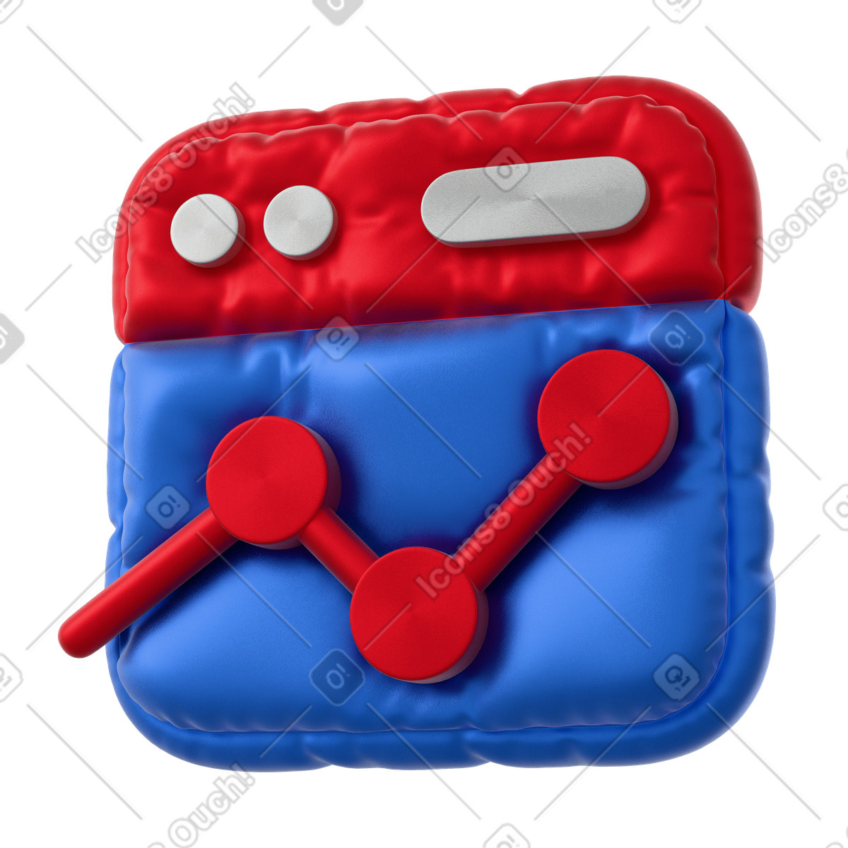 Illustration Web analytics dans le style 3D Plush icons à télécharger aux formats PNG, SVG