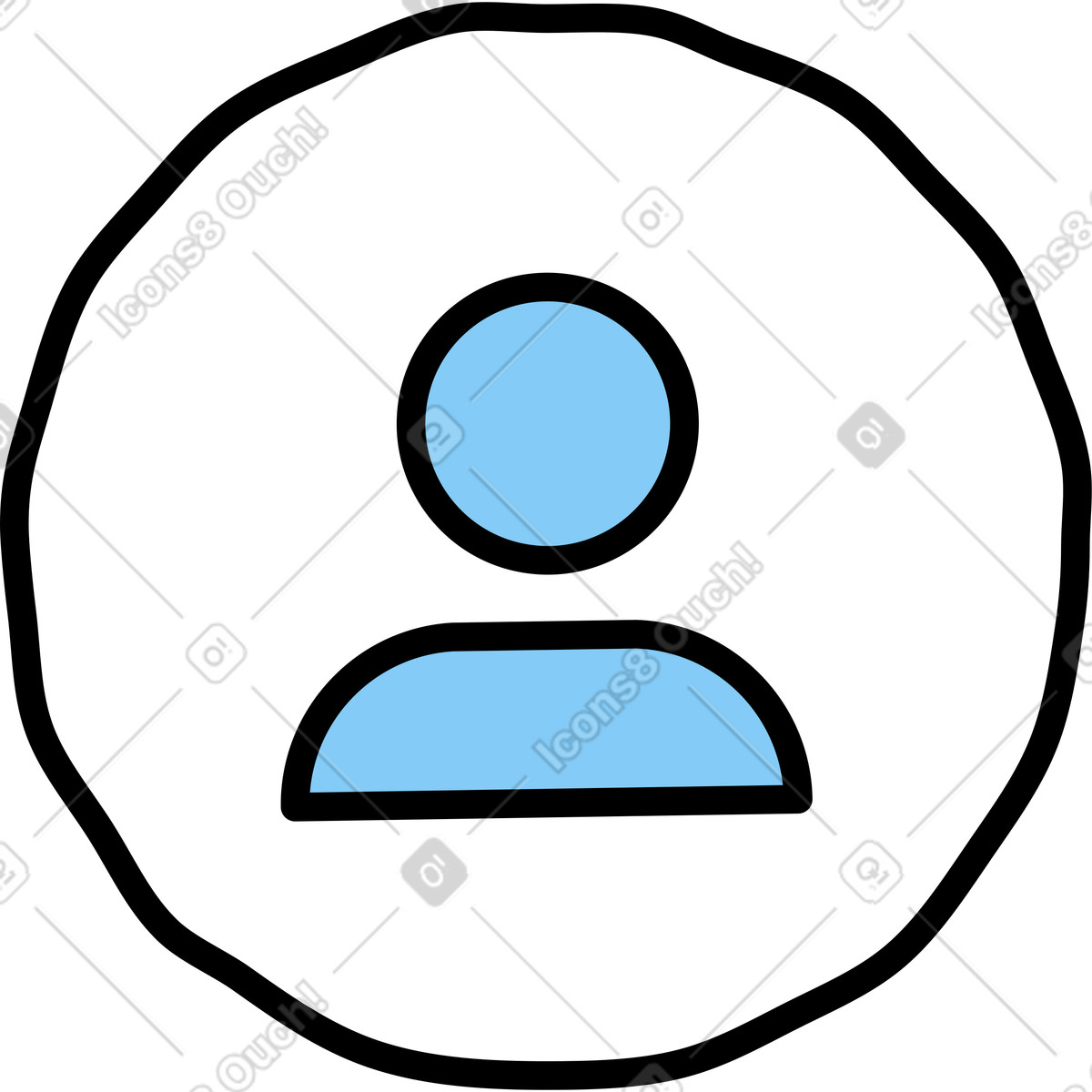 Avatar-symbol-Illustration im Notes-Stil als Download in PNG, SVG