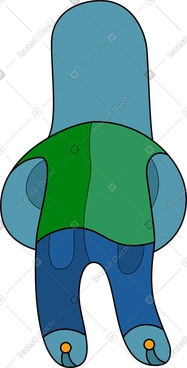 Child back boy stand PNG, SVG