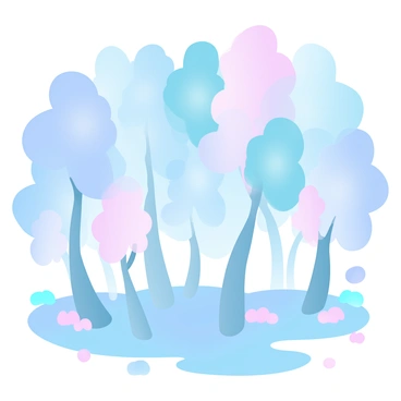 A dense forest filled with various types of cilia resembling tall trees. Each cilium has a unique texture and color, creating a vibrant display of shades. The cilia sway gently as if moved by an unseen breeze. The ground is covered in a soft, plush surface resembling moss, with small clusters of colorful cilia sprouting among the larger ones. Light filters through the cilia, casting delicate patterns on the ground, enhancing the sense of depth and complexity in this unique environment.