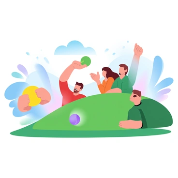 Participants in a contest rolling buns down a hill