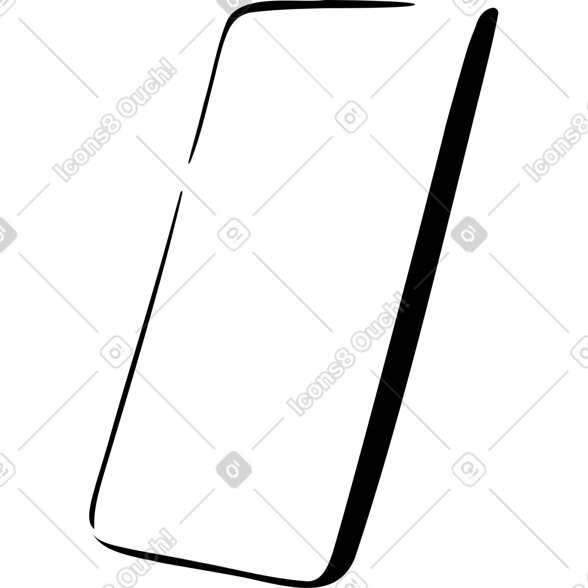 Illustration Téléphone portable dans le style Line à télécharger aux formats PNG, SVG