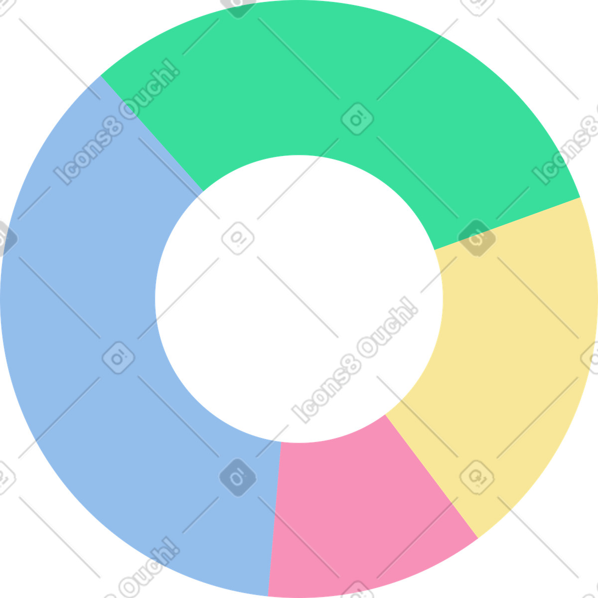 Ilustración Gráfico de donas en estilo Beam a descargar en PNG y SVG