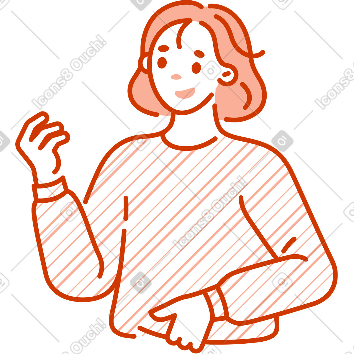 Ilustração de Torso uma mulher em no estilo Natty para baixar em PNG, SVG