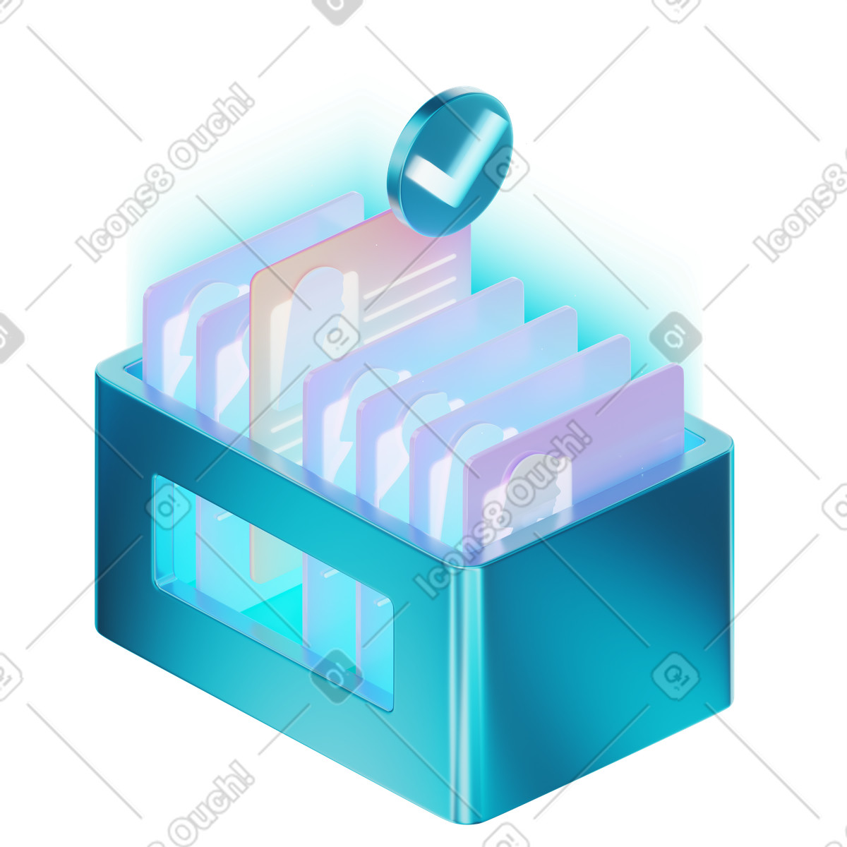 Looking for the perfect candidate animated illustration in 3D Glare style download in GIF, Lottie (JSON), AE