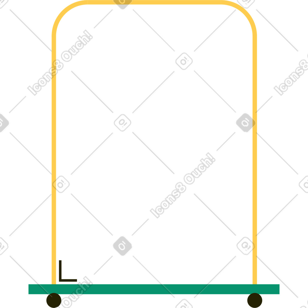 Hanger illustration in Spot style download in PNG, SVG