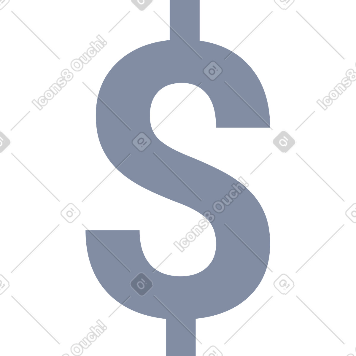 Ilustração de Grey dollar symbol for currency and finance em no estilo System para baixar em PNG, SVG