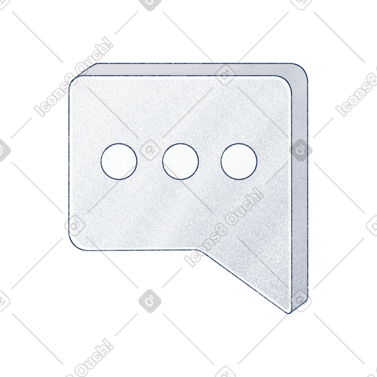 Speech bubble with ellipsis-Illustration im Haze-Stil als Download in PNG, SVG