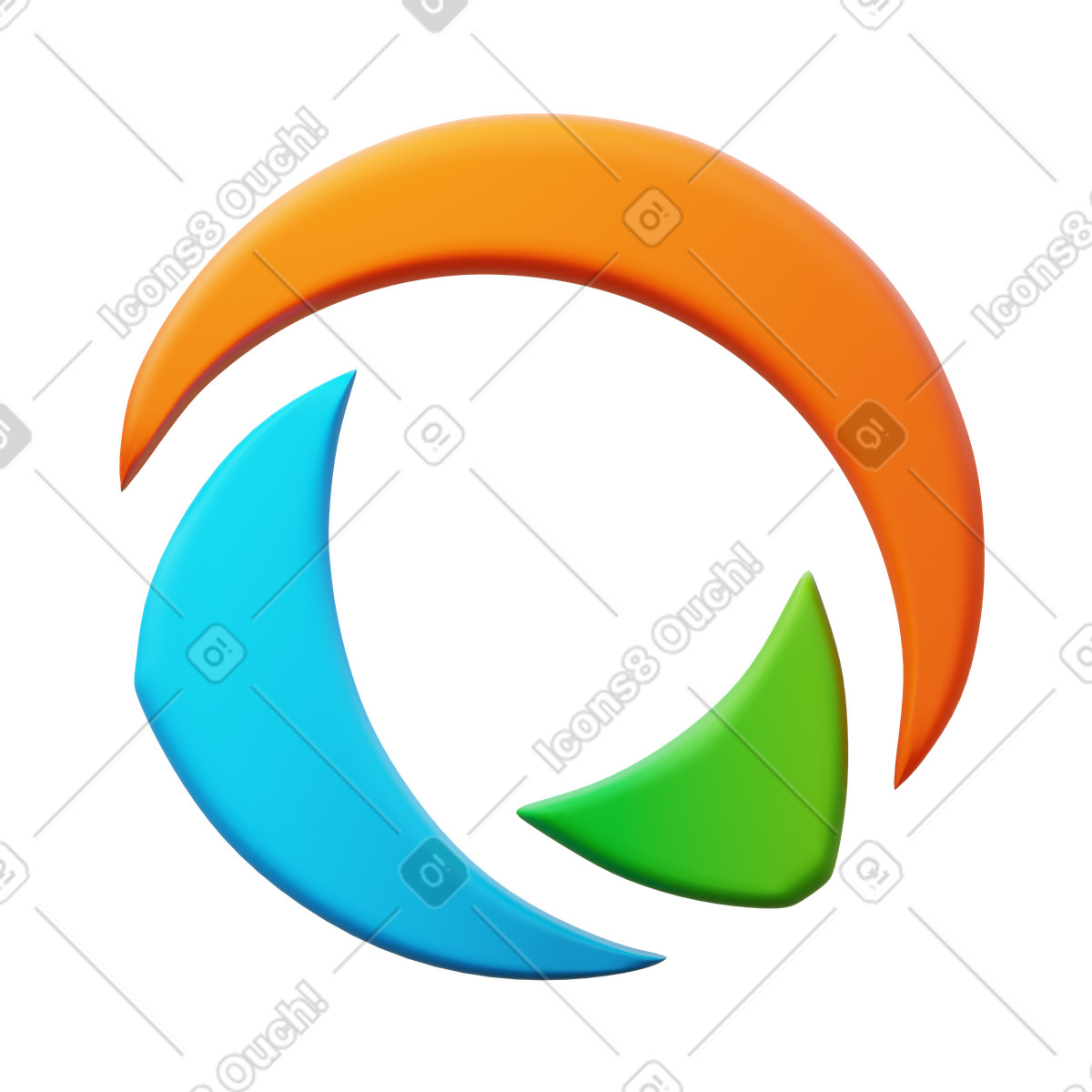 Illustration Logo highradius coloré dans le style 3D Fluency à télécharger aux formats PNG, SVG
