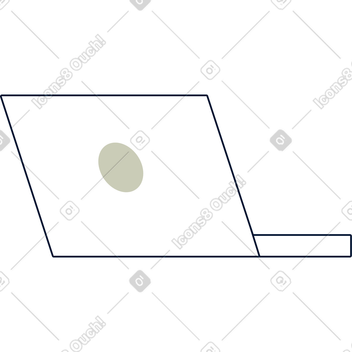 Illustration Ordinateur portable ouvert dans le style Cubes à télécharger aux formats PNG, SVG