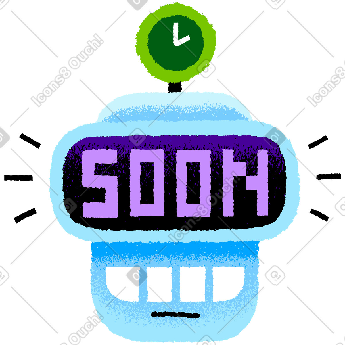 Coming soon illustration in PNG, SVG