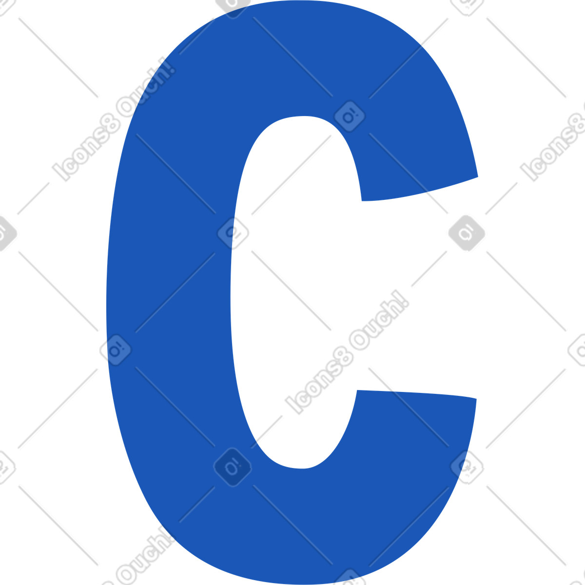 Lettera c illustrazione in stile Storyline scarica in PNG, SVG