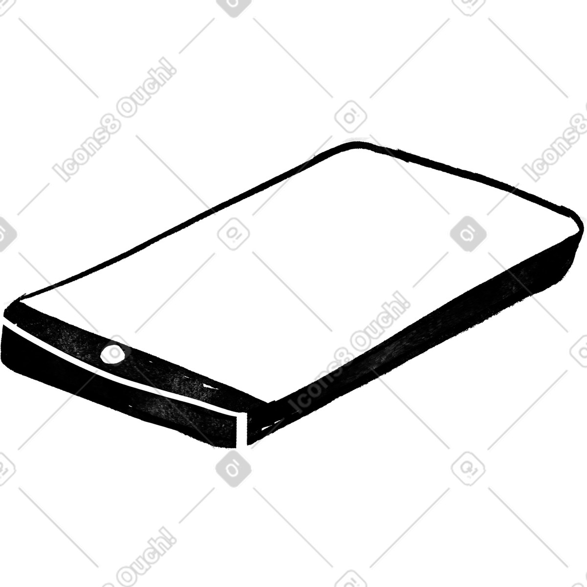 Иллюстрация Black isometric smartphone в стиле Inky — скачать в форматах PNG, SVG