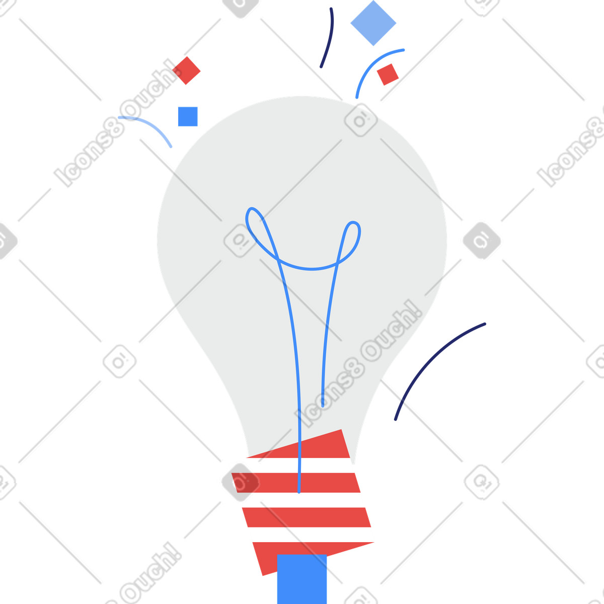 Ilustração de Lâmpada em no estilo Clip para baixar em PNG, SVG