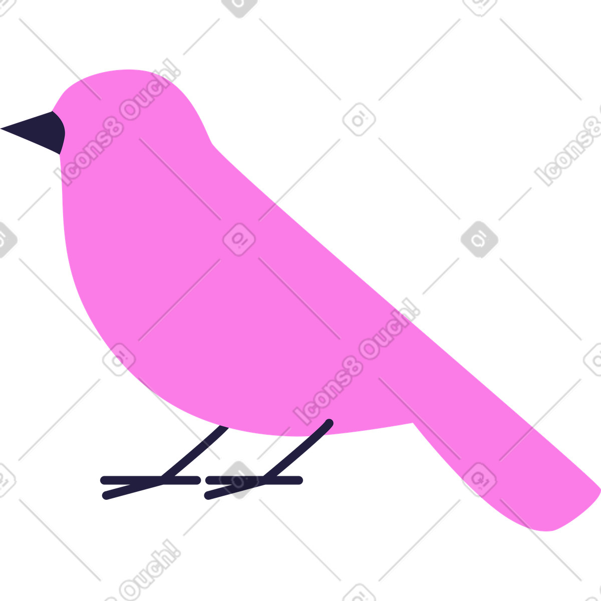Illustration Moineau dans le style Mellow à télécharger aux formats PNG, SVG