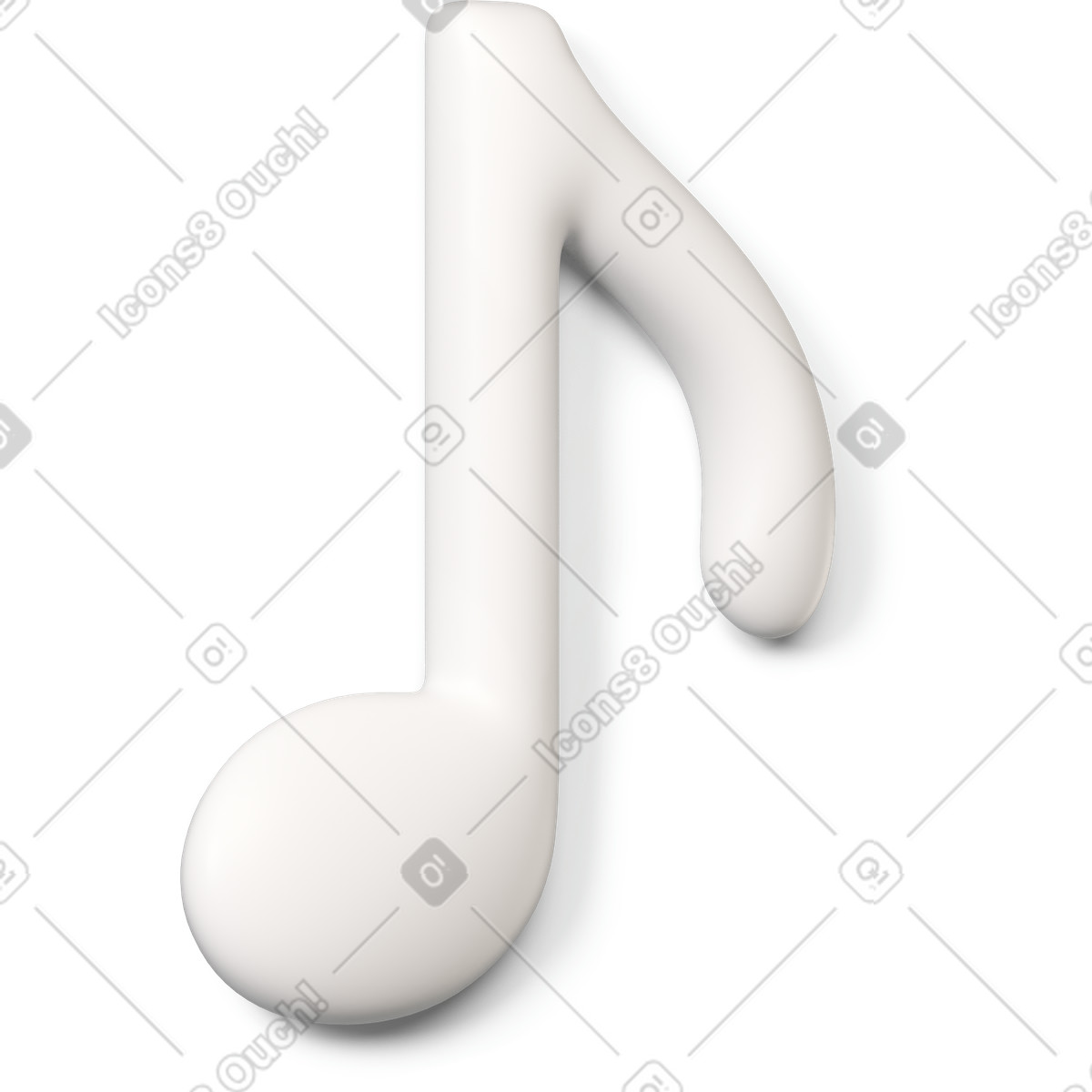 Vista di tre quarti un'icona musicale illustrazione in stile 3D Buddy scarica in PNG, SVG