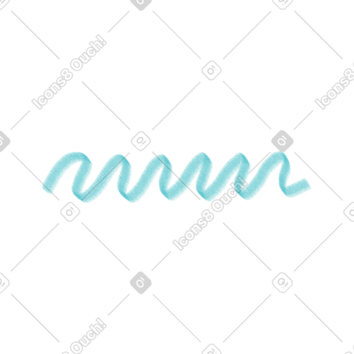 Doodle 스타일의 Blue wavy lines 일러스트레이션 PNG, SVG 다운로드