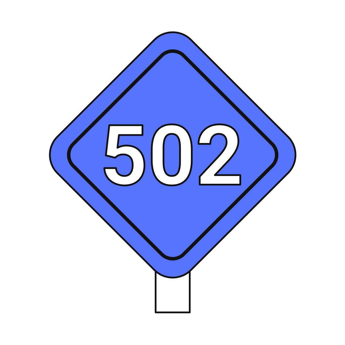 Иллюстрация Error 502 bad gateway warning sign for website downtime notification в стиле — скачать в форматах PNG, SVG