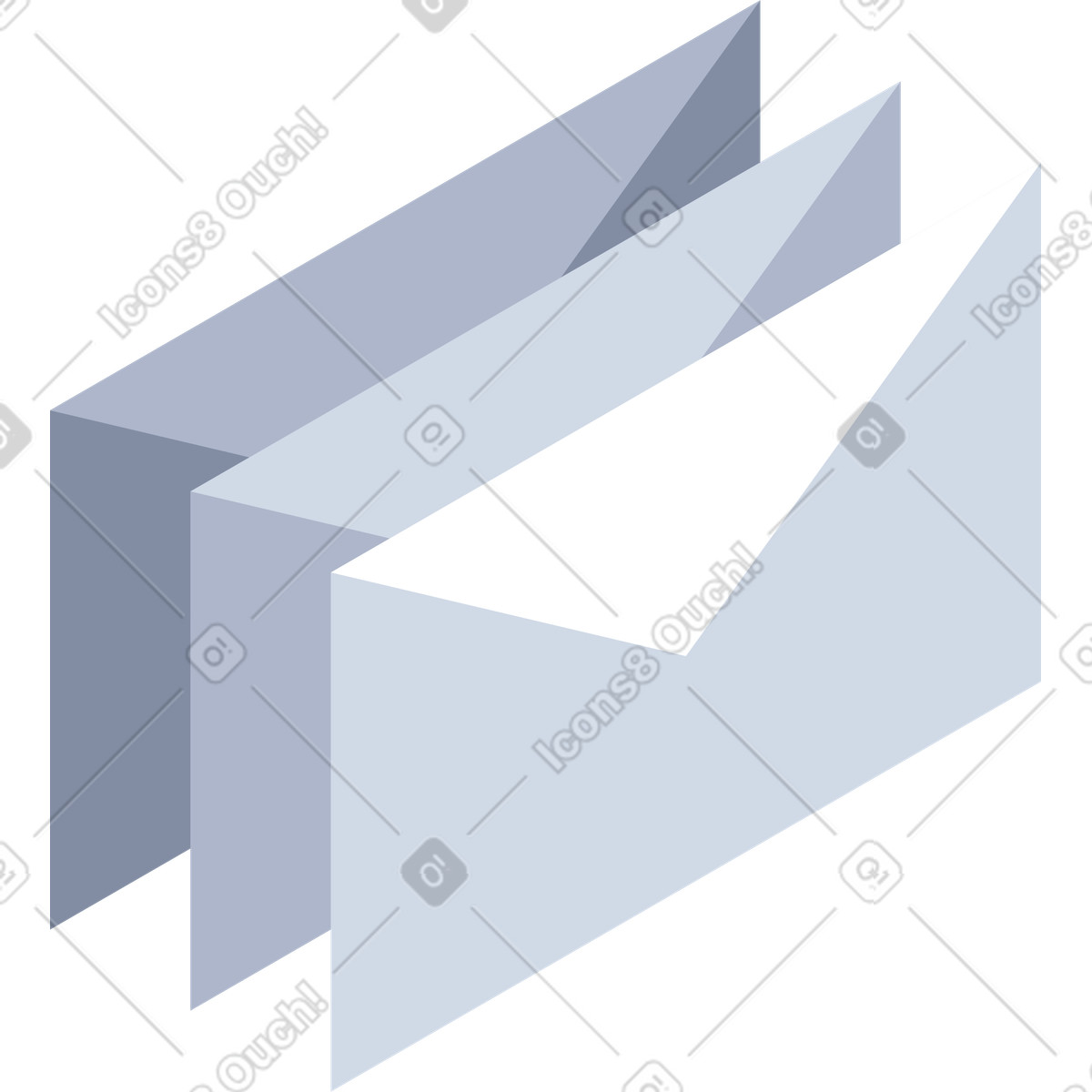 Ilustração de Pilha e-mails em no estilo System para baixar em PNG, SVG