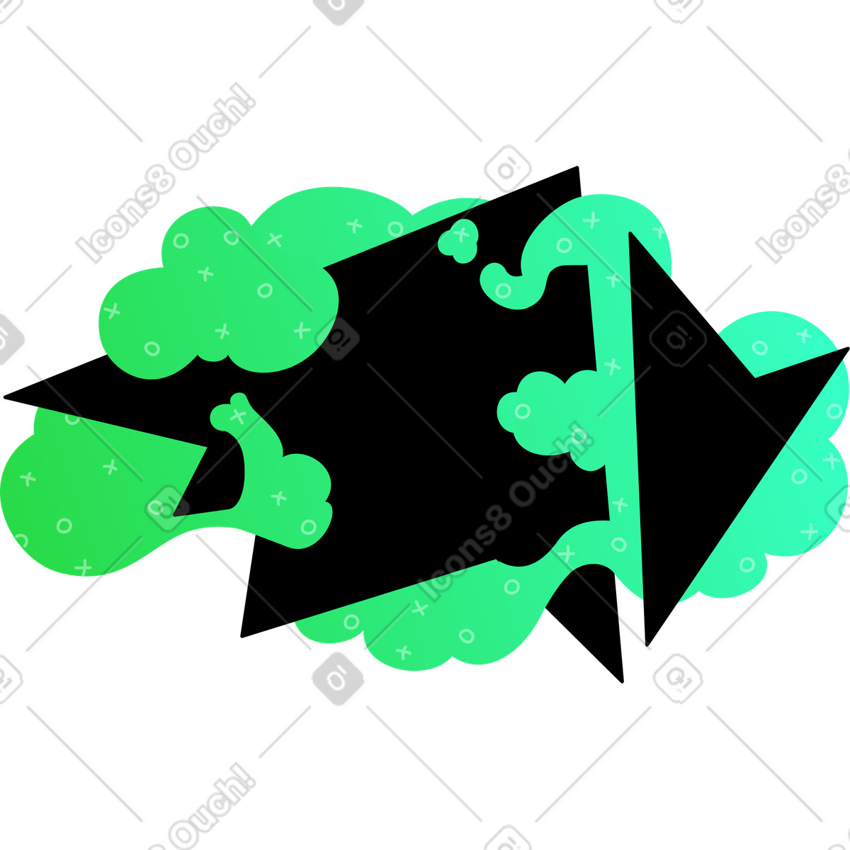 Ilustración Fondo abstracto verde en estilo Rocky a descargar en PNG y SVG