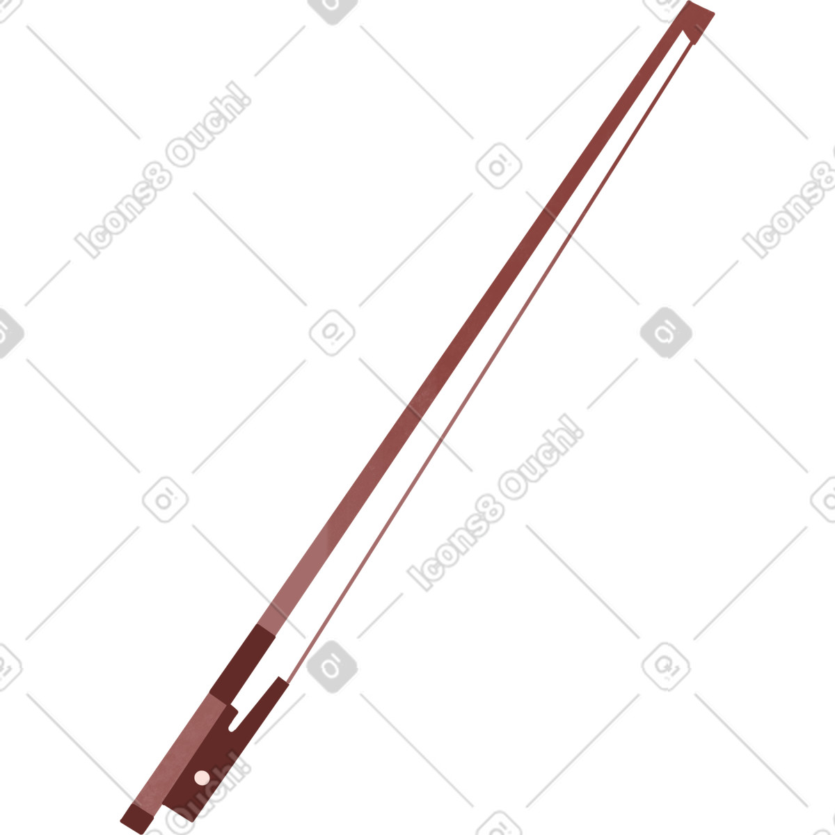Brown fiddlesticks illustration in Bonbon style download in PNG, SVG