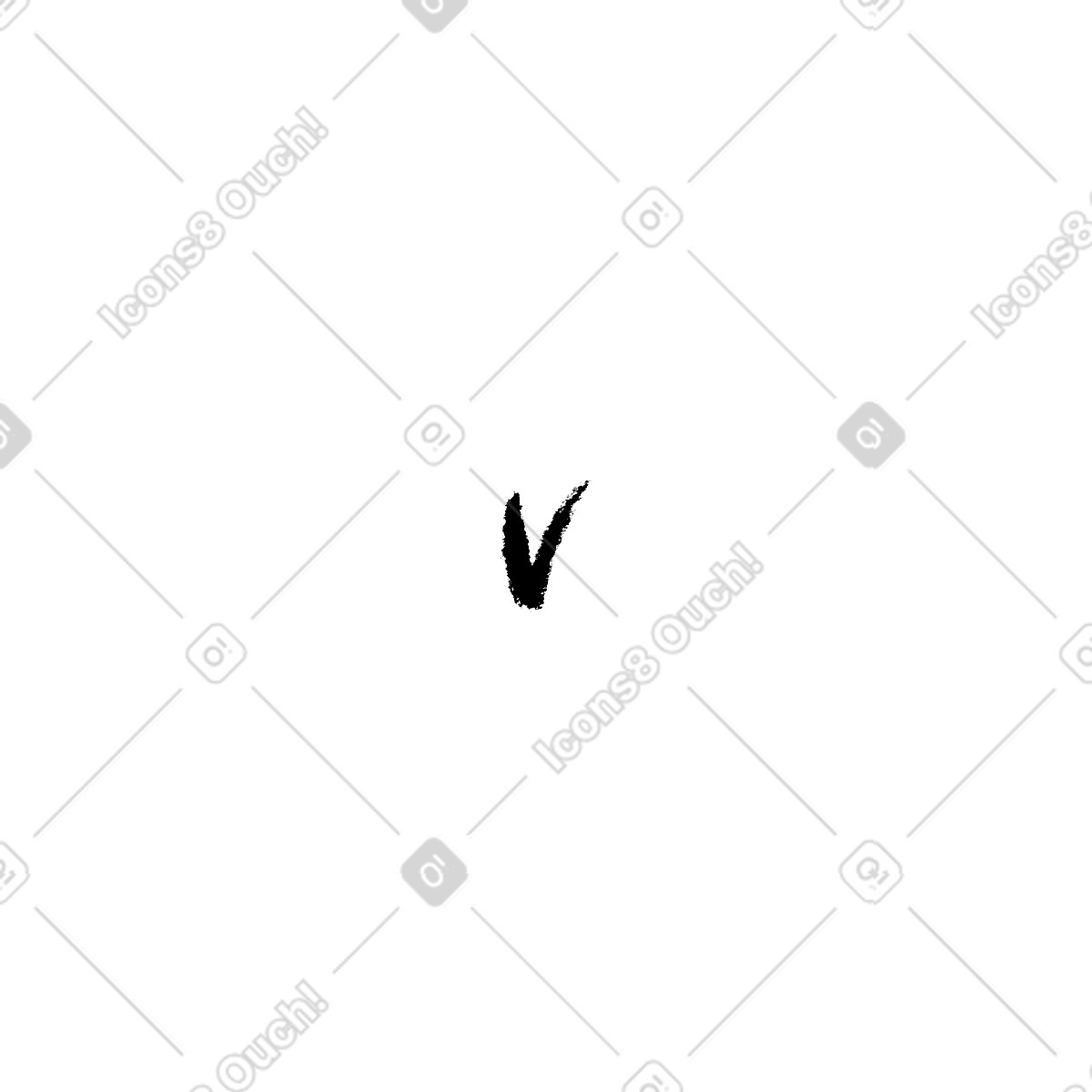 Check mark illustration in PNG, SVG