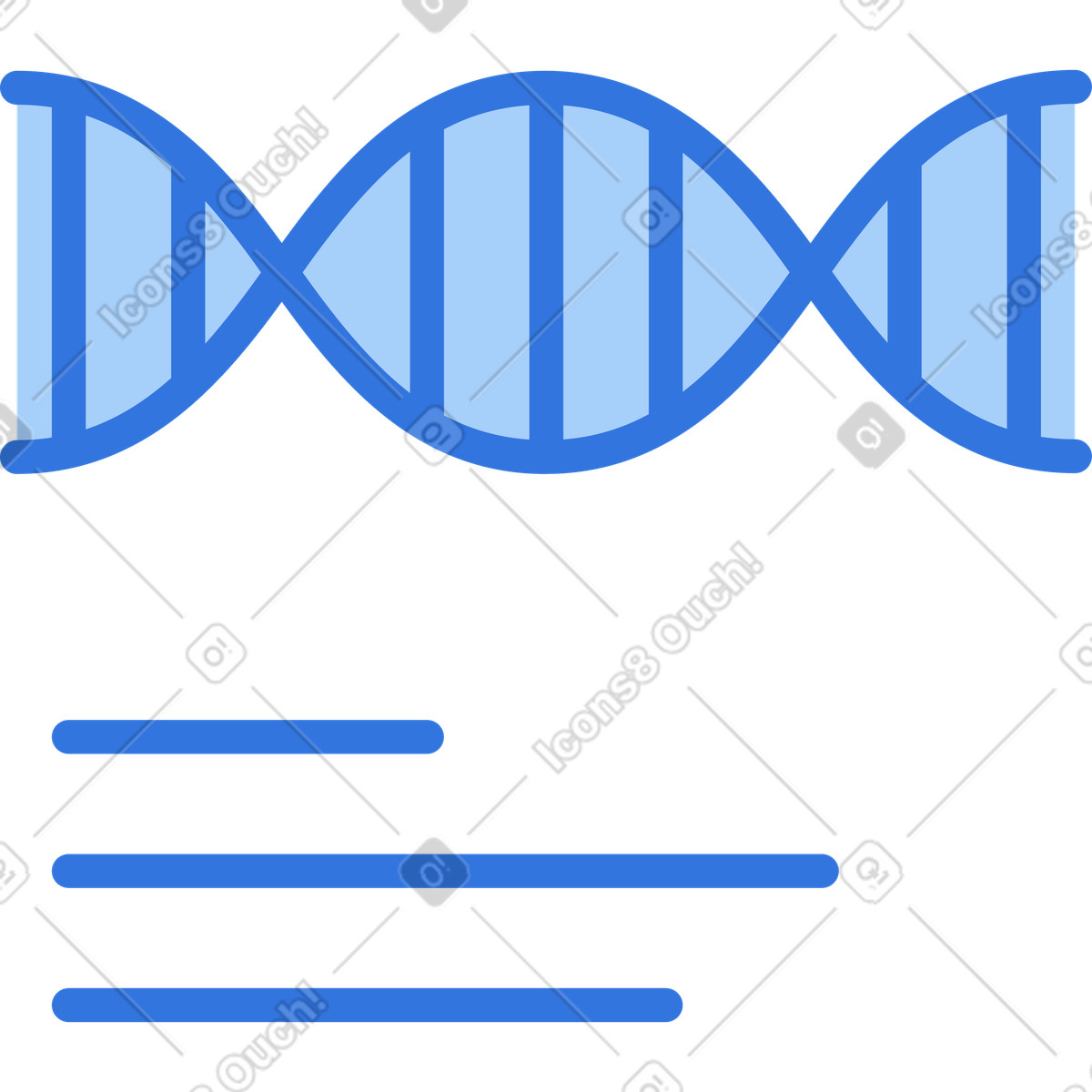 Ilustración Icono de adn y texto en estilo Sky a descargar en PNG SVG