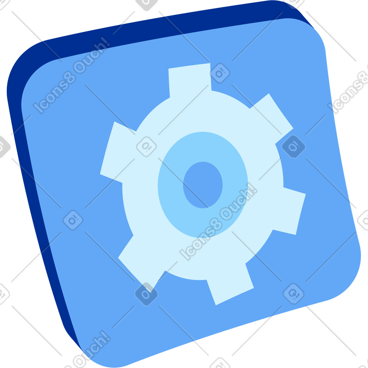 Illustration Icône de l'application des paramètres dans le style Glossy à télécharger aux formats PNG, SVG