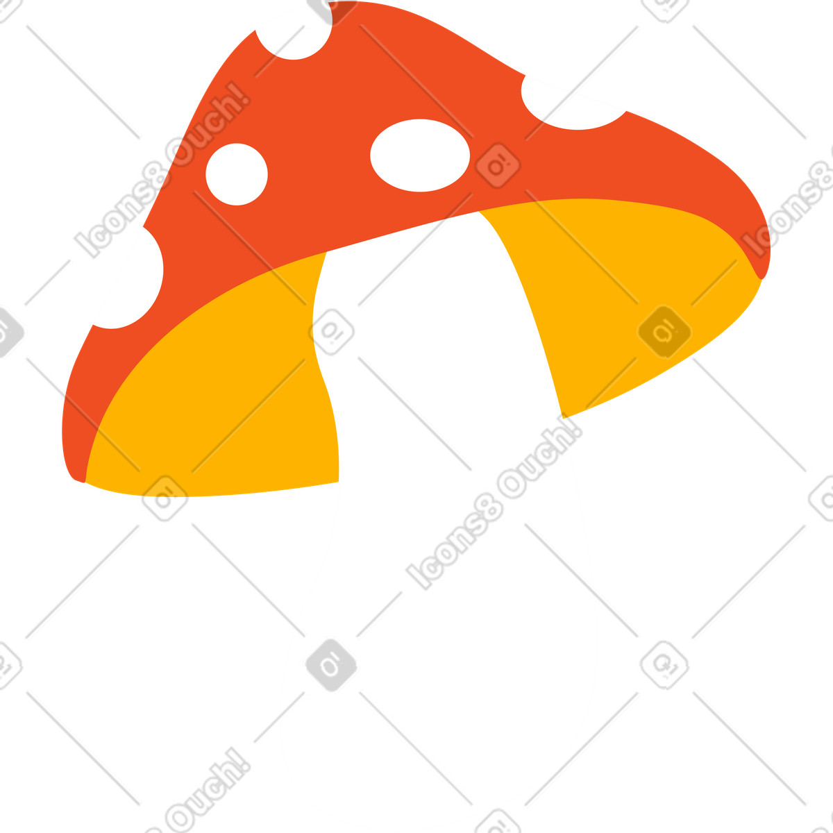 Flame スタイルの Mushroom のイラストをPNG、SVG形式でダウンロード