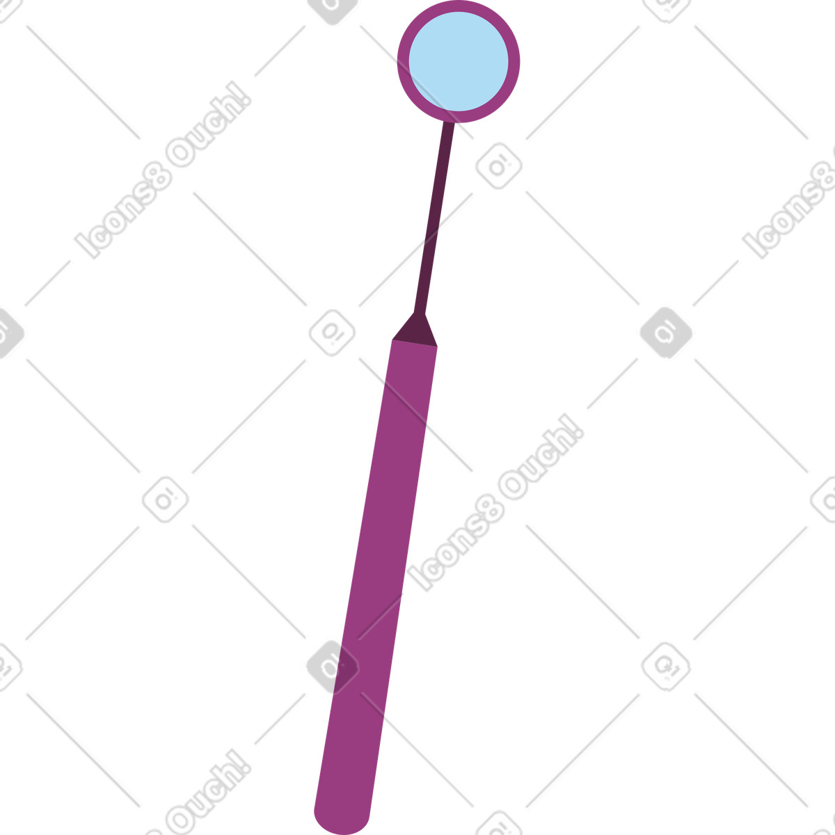 Ilustração de Espelho dental em no estilo Sammy para baixar em PNG, SVG