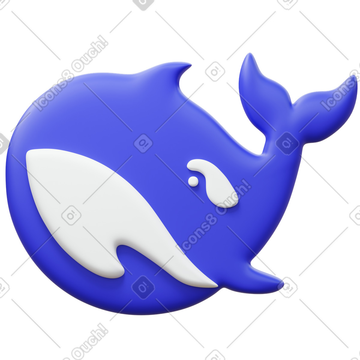 Deepseek illustrazione in stile 3D Fluency scarica in PNG, SVG