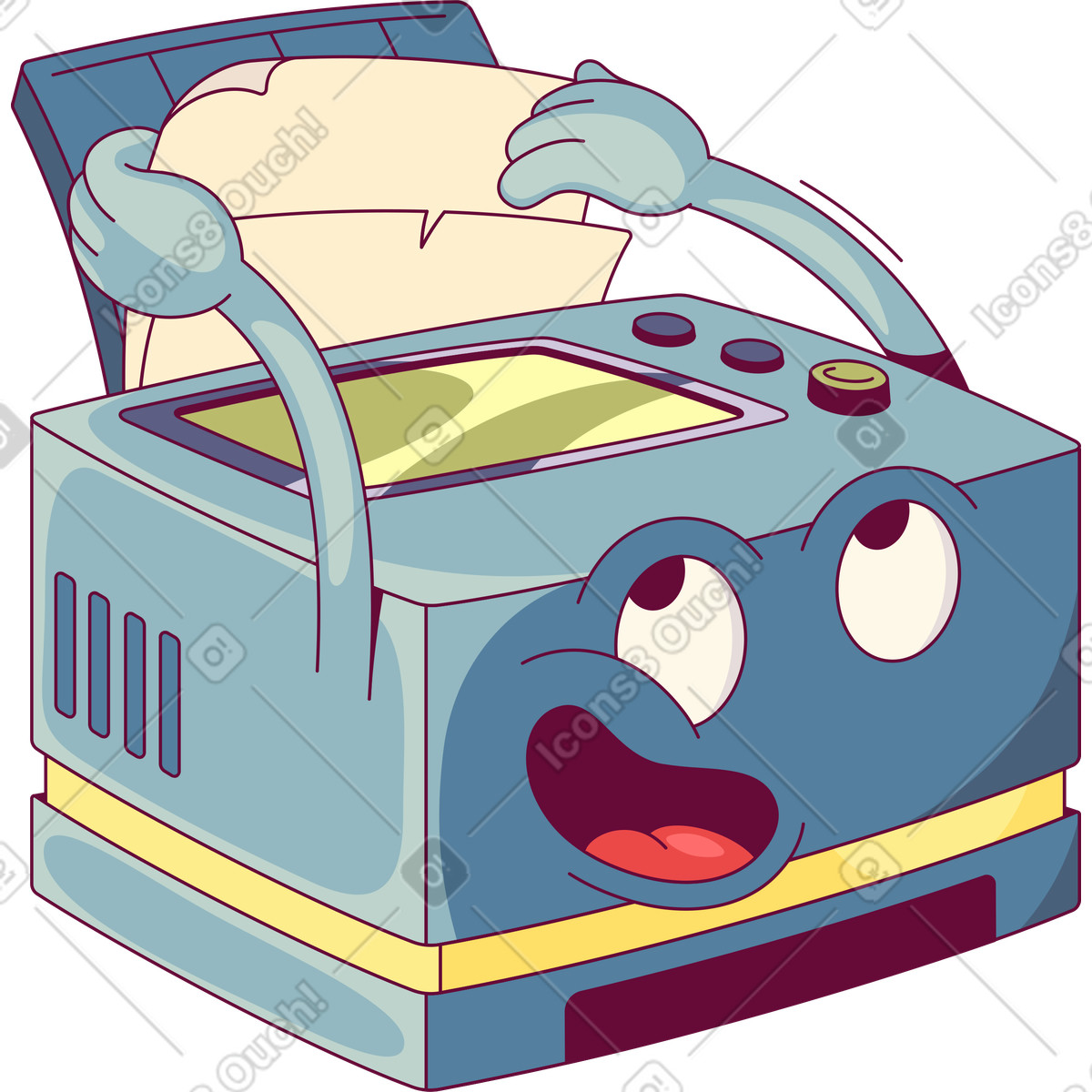 Illustration Imprimante dans le style Handy à télécharger aux formats PNG, SVG